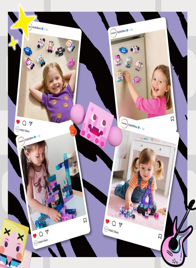 GobiDex 108PCS Magnetic Building Blocks & Figures Playset - STEM Princess Sensory Toys to Build a MagWonder World, Pretend Play Birthday Gift for Girls Ages 3+ (0.8 in) - Image 4